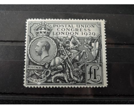 GB 1929 £1 PUC CONGRESS MOUNTED MINT IN CARD   In our eyes one of the most iconic British stamps issued to date. This value, 