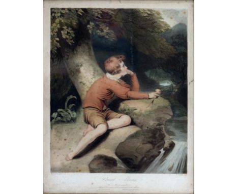 T. GAUGAIN AFTER R. WESTALL, RURAL MUSICK, AQUATINT PRINTED IN COLOUR, DATED 1801 AND W. DICKINSON AFTER G. MORELAND, SLEEPIN