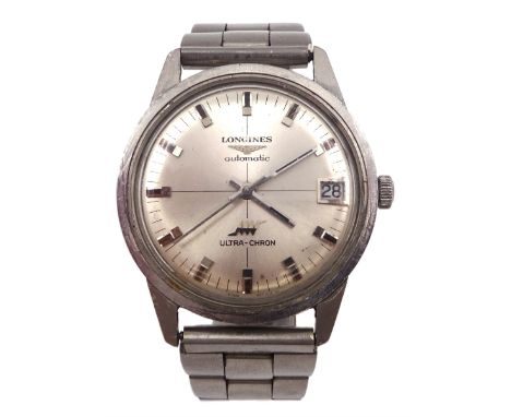Longines Ultra-Chron automatic gentleman's stainless steel wristwatch, with date aperture, on stainless steel strapCondition 