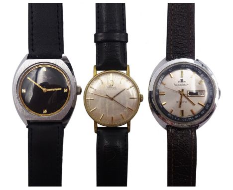 Omega automatic gentleman's wristwatch, Cal. 552, Jaeger LeCoultre automatic wristwatch and a Baume &amp; Mercier manual wind