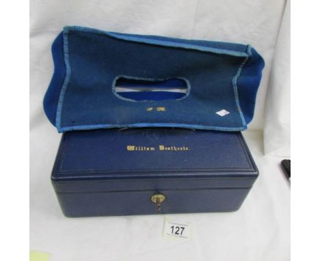 A vintage cased manicure set, P &amp; F Schafer, 17, Piccadilly, London.