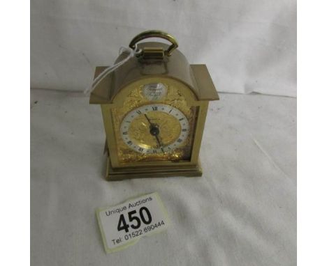 A miniature 'Swiza' brass carriage clock. ****Condition report**** In working order