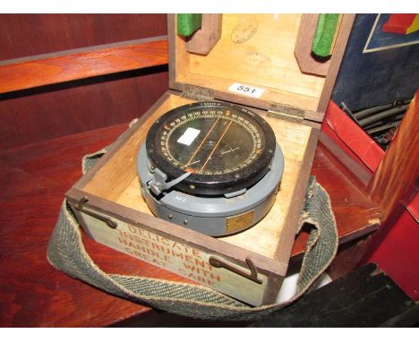 A cased type 8 Air Ministry compass.