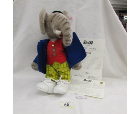 A Steiff limited edition Rupert the Bear series being Edward Trunk with certificate.