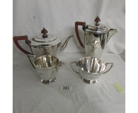 A fine Mappin and Webb 4 piece silver plate tea service.