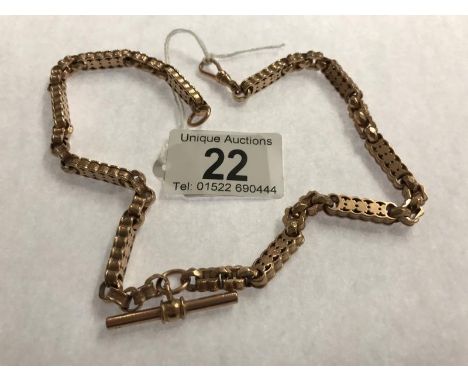 A Victorian gold Albert pocket watch chain. ****Condition report**** Approximate weight 56gmsApproximate length 42.5cmMarked 