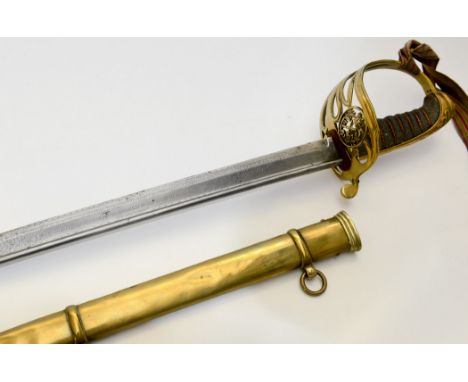 AN INDIAN MUTINY CASUALTY OFFICERS SWORD. The General Officers sword of Lieutenant Thomas Frankland Punjab Infantry, who was 