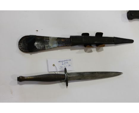 A FAIRBURN SYKES COMMANDO DAGGERA Wilkinson made Commando Dagger with brass knurled hilt and FS markings, complete with its s