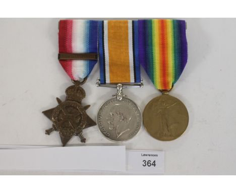 A LOYAL NORTH LANCS 1914 STAR/BAR TRIO. A 1914 Star with bar named to 9146 Pte J Marriott L.N.Lancs. British War & Victory Me