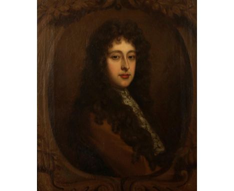 ATTRIBUTED TO MARY BEALE (1633-1699) A bust length portrait of a gentleman, believed to be Sir John Trenchard (1649-1675), pa