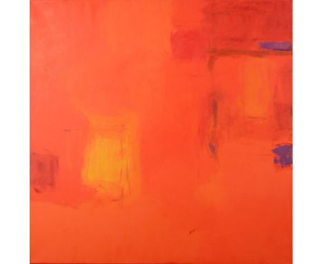 •MARTYN BREWSTER (1952-) "Coastal Light no. 8 (Sunset)", signed, titled and dated 2011 verso, oil on canvas, 59.5" x 59.5" (u