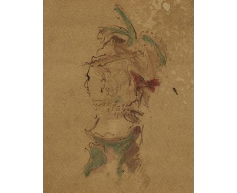 FRENCH SCHOOL (19th century) Portrait of a lady and another, watercolour, 11" x 9" (2).