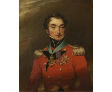 ENGLISH SCHOOL, 19TH CENTURY A half-length portrait of a military gentleman, possibly Lieutenant Colonel Sir William Lewis He