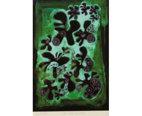 •CLARE SHERVIN (contemporary) "A Light Within The Ocean", signed, titled and numbered 1/15 to the mount, hand embellished gic
