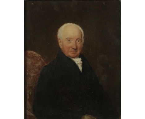 ENGLISH SCHOOL, 19TH CENTURY A half-length portrait of Colonel John Hewett JP, of Tyr Mab Ellis, Llantrisaint, Glamorgan, oil