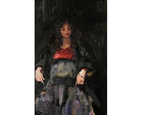•ROBERT LENKIEWICZ (1941-2002) "Karen Ciambriello Flash Study, St. Antony Daemon Series", signed twice verso with title and d