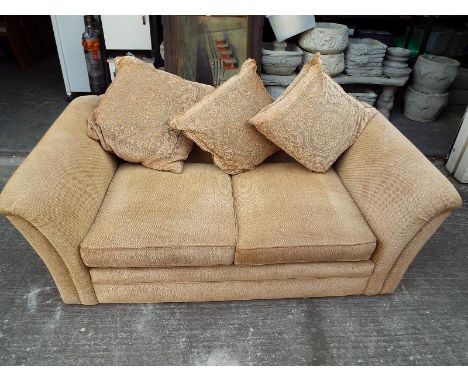 A good quality upholstered two seater sofa 65cm (h) x 175cm (w) x 103cm (d) PLEASE NOTE THAT LOTS 601 TO 650 WILL BE AUCTIONE