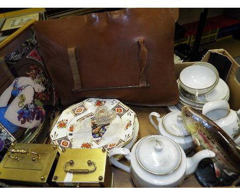 A good mixed lot to include mantel clocks, oriental tea service , a large collection of music song sheets, ceramics and simil