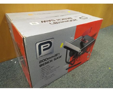 A Performance 200mm bench saw boxed