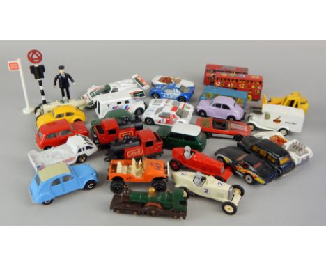A quantity of play worn die cast vehicles, to include Corgi Juniors, Matchbox, Lledo, etc. 