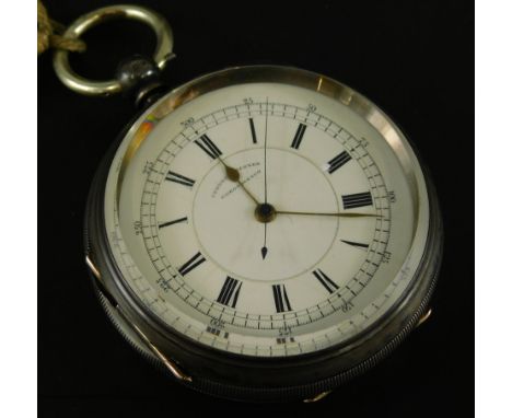 An Edwardian centre seconds chronometer, in a silver case, hallmarked for Chester, 1909, (case AF)