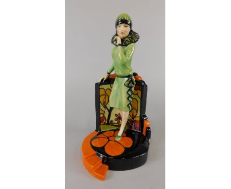 A Peggy Davies limited edition porcelain figure of Clarice Cliff Centre Stage, number 30/500