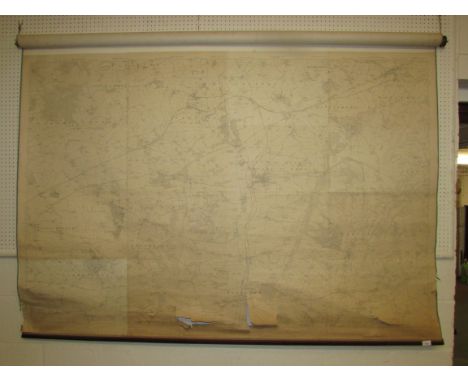 Large unframed map published by Ordnance Survey made up from two sections - Devonshire sheet LXIX N.W. North Eastern or Tiver