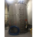 Ripley Stainless 7500 Gallon Single Wall Slant Bottom Side Discharge Bulk Storage Tank S/N 11-048