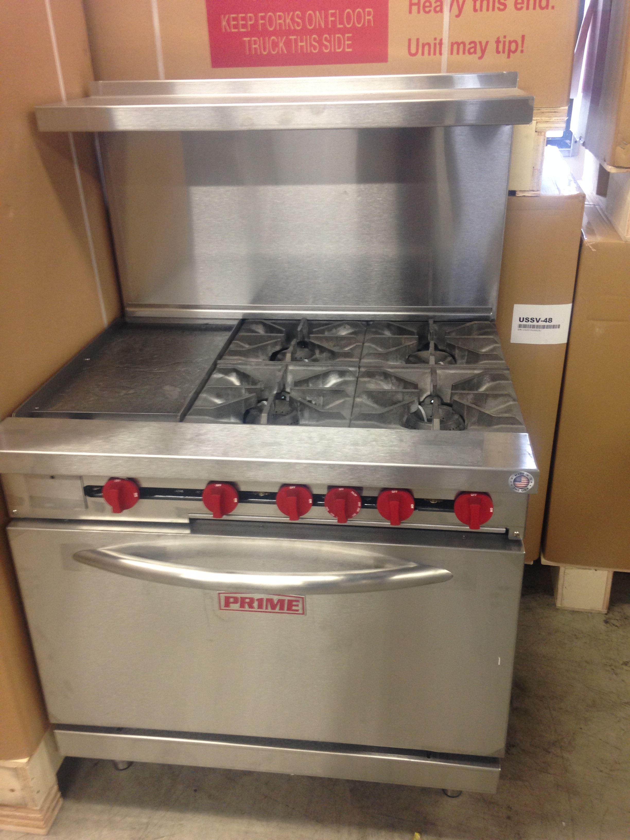 Imperial 36" Prime Range 12" Griddle, 4 Burners