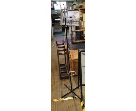 A RETRO DESIGN FREESTANDING COAT, HAT &amp; STICK STAND, sold together with a folding double sided sign 