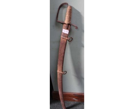 A RUSTY CUTLASS &amp; SCABBARD 