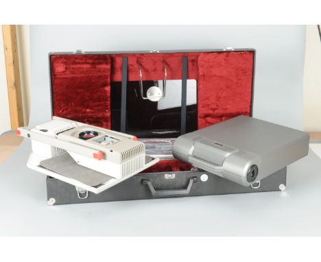 A Lecturer's Audio-Visual Presentation Kit, comprising two AVP overhead projectors, a MLA200 lectern amplifier/column speaker