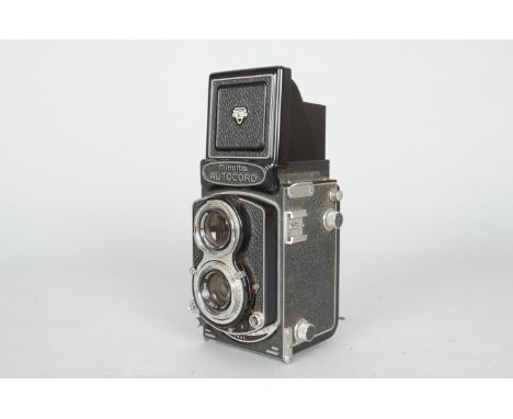 A Minolta Autocord RA TLR Camera, serial no. 270595, with 75mm f/3.5 Rokkor lens, elements G, shutter sluggish on slow speeds