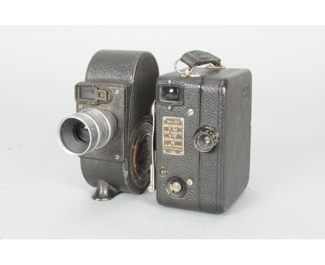 A Zeiss Ikon Kinamo 16mm Cine Camera, serial no. W 3671, with a Carl Zeiss Jena Tessar 1.5cm f/2.7 lens, serial no. 1066758, 