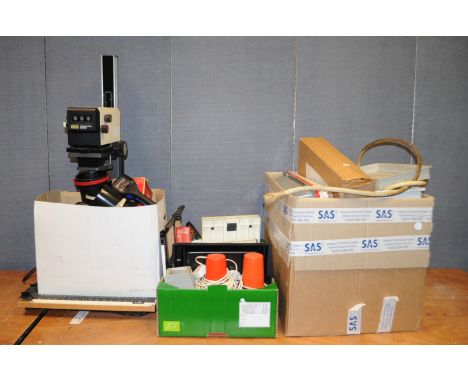 Darkroom Equipment, including a LPL C670 color enlarger, Patterson tanks, print washer, dryer, darkroom lamps, timers, trays 