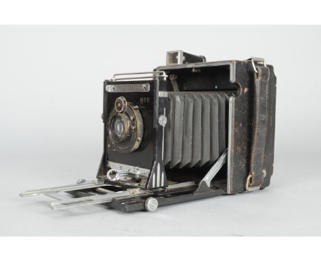 A Graflex Anniversary Speed Graphic 4 x 5in Press Camera, serial no. A56867, body F-G, Compur shutter sticking at slow speeds