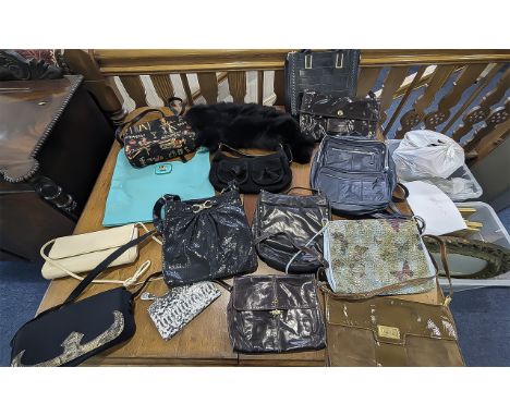 Collection of Ladies Handbags, various designs and styles, used, including L K Bennett, Rayne, Kurt Geiger, Frank Usher, and 