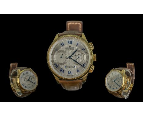 Dreyfuss and Co 1895 Limited Edition Handmade Gents 25 Jewels Automatic Gold Tone Chronograph Wrist  Watch 