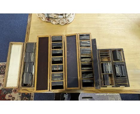 Four Boxes Containing A Quantity Of Magic Lantern Glass Slides, Mostly Religious Some Topographical Approx 200+