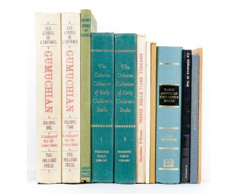 Letteratura per l'infanzia. Lotto di 10 opere di interesse bibliografico inerenti la letteratura per l'infanzia, tra cui bibl