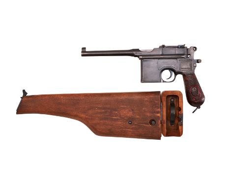 Pistole C 96 Mauser Oberndorf a.Neckar. Nummerngleich. Seriennummer 107149 Kal.: 9mm Luger Nummerngleiche Waffe im Originalzu