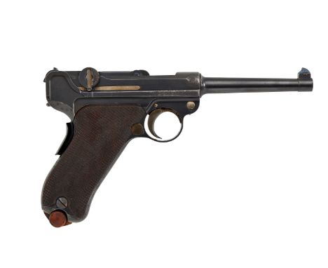 Halbautomatische Pistole Mod.: Luger 02 Zivil. Hersteller.: DWM . Baujahr: ohne . Deutsche Waffen- und Munitionsfabriken Berl