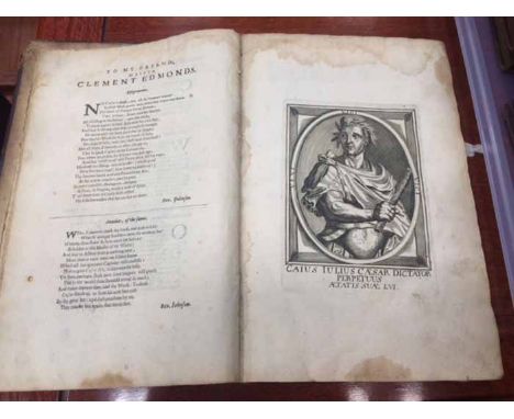 THE COMMENTARIES OF C. JULIUS CAESAR ON HIS WARRES IN GALLIA
and the Civile Warres Betwixt Him and Pompey, by Caesar (C. Juli