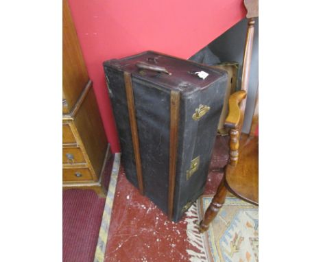 Old leather trunk
