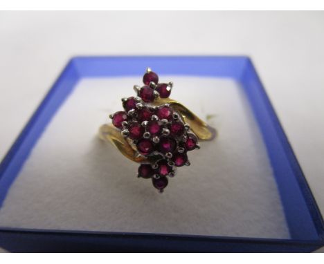 Gold ruby & diamond ring