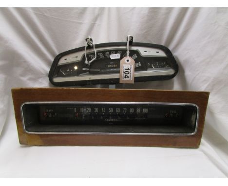 2 vintage car speedometers