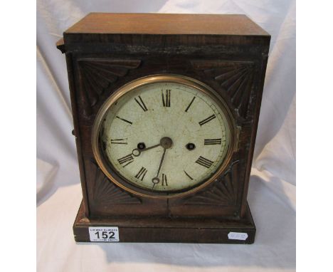Antique walnut mantle clock A/F