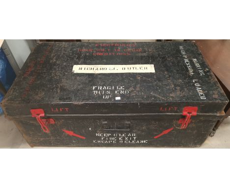 A military tin trunk 