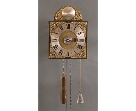 GEORGE PRIOR, LONDONA good early George III wall hanging HOOK and SPIKE WALL CLOCK with ALARM. The 8&rdquo; arched dial with 