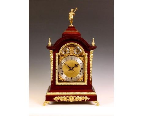 An impressive late 19th Century Winterhalder &amp; Hofmeier Mahogany and brass mounted Directors style BRACKET CLOCK with bra